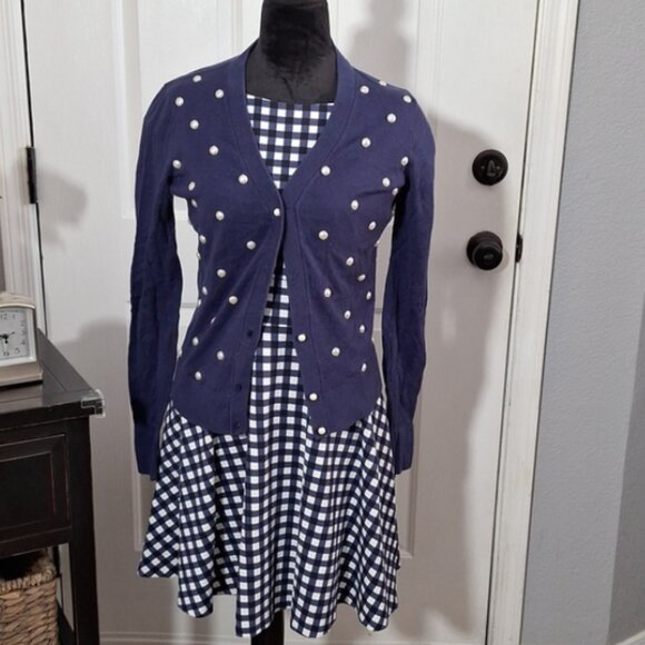 Kate Spade Women's Galvin Pearl Embellished Lightweight Cardigan Sweater S - Picture 2 of 4